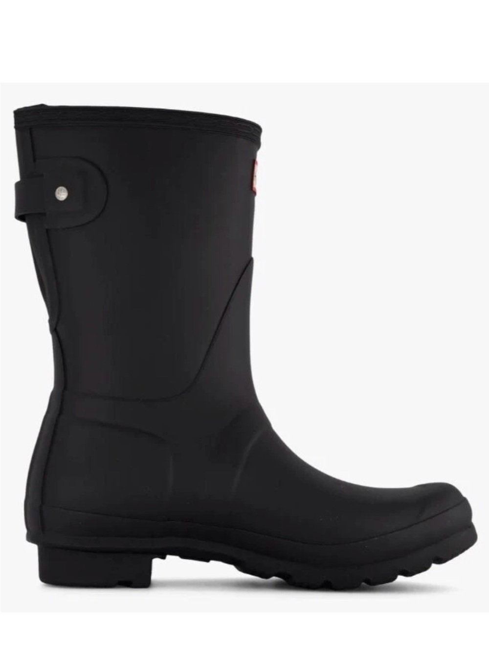 Hunter original Black Matte Short Rain Boots Side Buckle size 10 NEW WITH BOX - Picture 4 of 8
